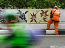 Mural Sambut HUT DKI Hiasi Dinding Underpass Arteri Pondok Indah