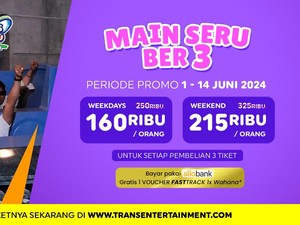Mau Liburan di Jabodetabek? Ada Promo Main Bertiga di Trans Studio Cibubur