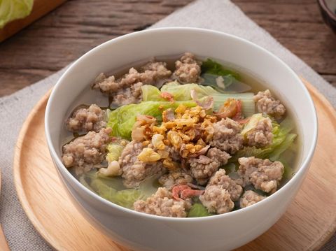 Resep Sup Sawi Putih dan Ayam Cincang