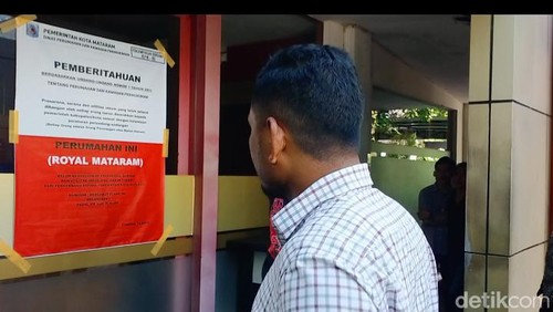 Spanduk peringatan yang ditempel oleh Pemkot Mataram dan KPK, Rabu (12/6/2024).