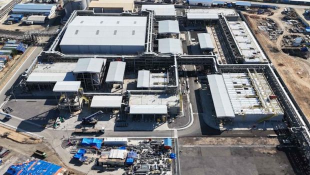 Tampilan udara Desalination Plant PT Freeport Indonesia yang berada di Kawasan Ekonomi Khusus JIIPE Gresik. (Dok. PLN (Persero))