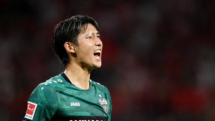 FILE PHOTO: Soccer Football - Germany - Bundesliga - RB Leipzig v VfB Stuttgart - Red Bull Arena, Leipzig, Germany - August 25, 2023 VfB Stuttgarts Hiroki Ito reacts REUTERS/Annegret Hilse DFL REGULATIONS PROHIBIT ANY USE OF PHOTOGRAPHS AS IMAGE SEQUENCES AND/OR QUASI-VIDEO./File Photo