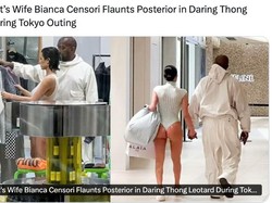 Istri Kanye West Bianca Censori Cuma Sehari Tertutup, Pamer Bokong di Jepang