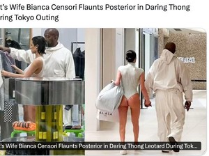 Istri Kanye West Bianca Censori Cuma Sehari Tertutup, Pamer Bokong di Jepang