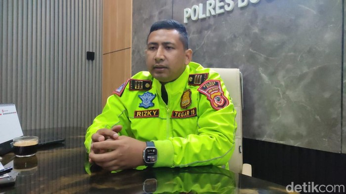 Kasat Lantas Polres Bogor AKP Rizky Guntama (Rizky Adha Mahendra/detikcom)