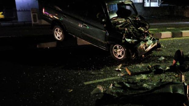 Tangkapan layar mobil Panther yang Kecelakaan di Kuncen, Kecamatan Ceper, Klaten, Kamis dini hari (13/6/2024).