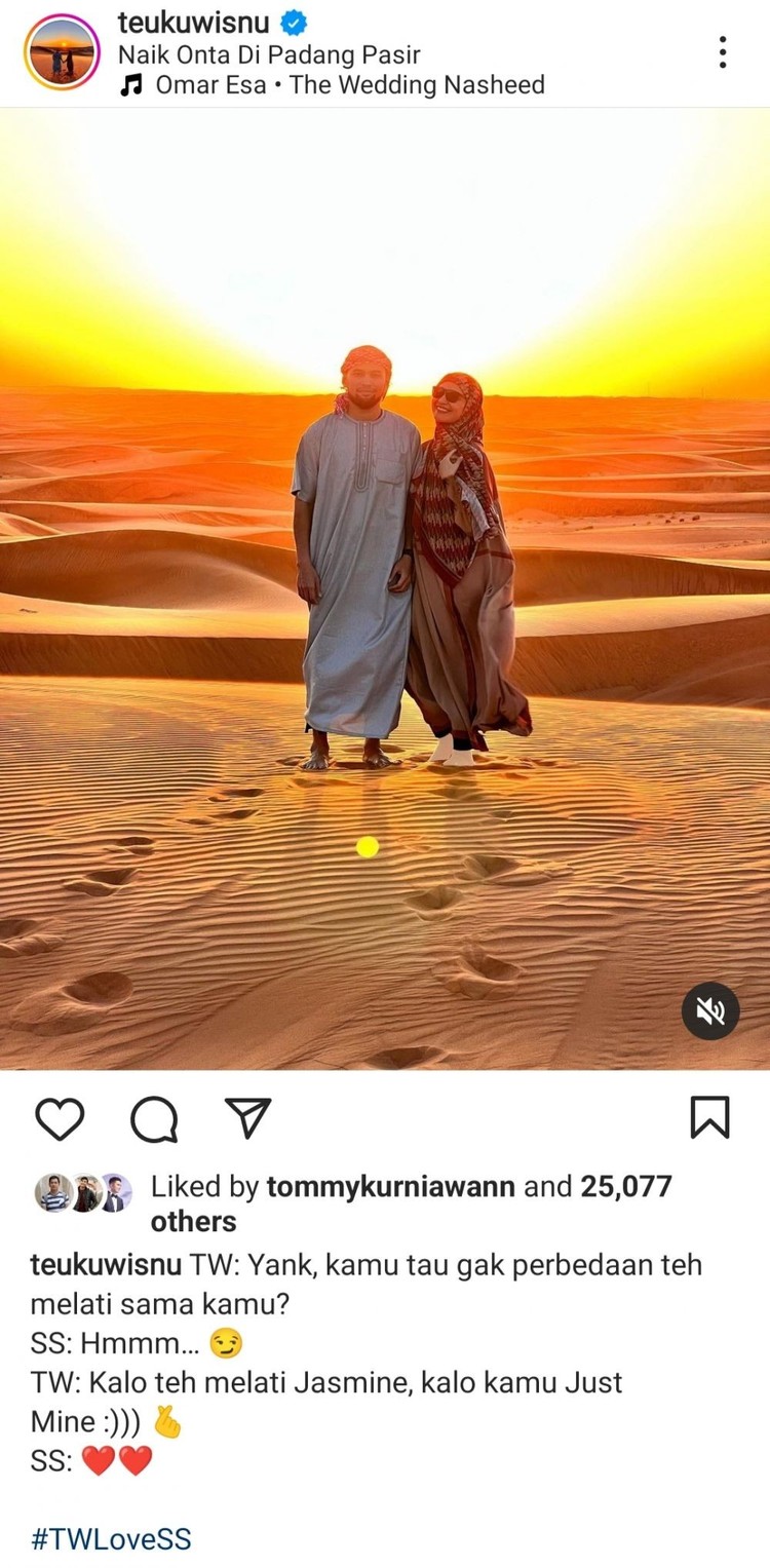 Teuku Wisnu sering membuat netizen tertawa dengan jokes bapak-bapak. Berikut ini di antaranya.