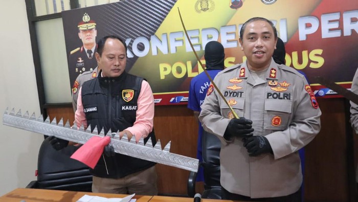Polres Kudus menggelar konferensi pers di Mapolres Kudus, Kamis (13/6/2024).