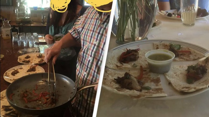 Taco daging kaki manusia