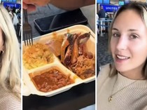 Wanita Ini Punya Trik Khusus Agar Dapat Makanan Saat Pesawat Delay
