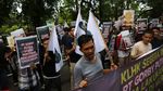 Aksi Tuntut KLHK Investigasi Kerusakan Lingkungan di Musi Rawas Utara