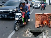Awas! Penutup Gorong-gorong di Lebak Bulus Rusak