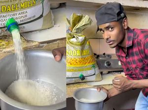 Praktis! Pria Ini Bagikan Tips Bikin Dispenser Beras