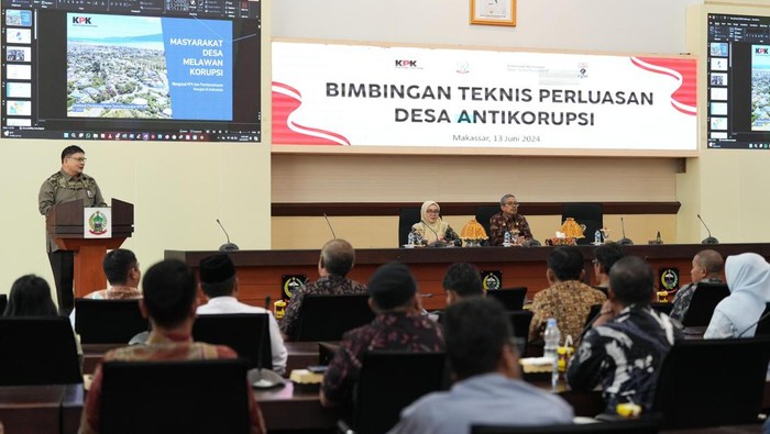 KPK menggelar bimtek terkait Desa Antikorupsi di Kantor Gubernur Sulsel.
