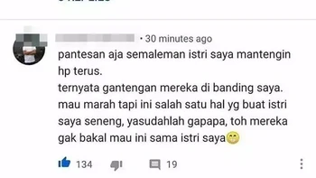 Ganteng sih, tapi istri saya pun dapatnya saya, aowkaowk. Foto: Instagram/awreceh.id