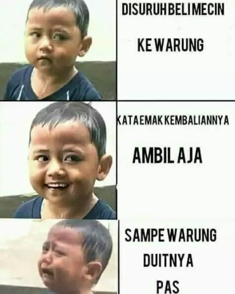 Meme Kocak Ketika Anak Disuruh Orangtua ke Warung, Bikin Nostalgia (STOK SELASA) Nostalgia masa kecil memang suka bikin senyum-senyum sendiri. Misalnya dengan mengenang momen disuruh orang tua ke warung.