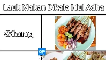 Literally pesta daging. Foto: Instagram/meme.comik.indonesia