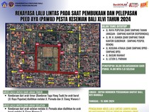 Ada Pengalihan Arus di Renon Saat Pembukaan Pesta Kesenian Bali 2024, Ini Rutenya