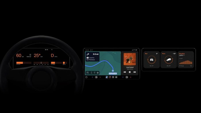 Desain Apple CarPlay di Worldwide Developers Conference 2024.