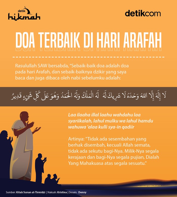 Infografis doa terbaik hari Arafah Infografis doa terbaik hari Arafah