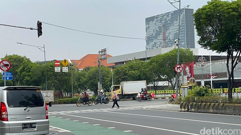 Traffic light di Jalan Veteran, Jakarta Pusat mati