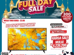 TV LED 50 UHD Smart TV di Transmart Full Day Sale Diskon Rp 2,1 Juta