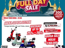 Sepeda Listrik di Transmart Full Day Diskon Rp 2,7 Juta