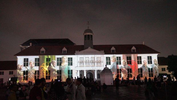 Video mapping di Museum Fatahillah
