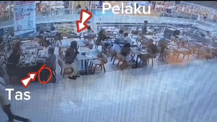 Viral Pencurian Modus Geser Tas di Mall Tebet Jaksel (screenshot Instagram)