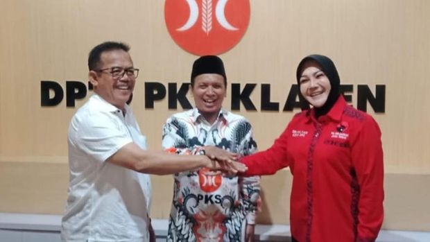 DPC PDIP dan DPC Gerindra Klaten bertemu dengan DPD PKS Klaten, Sabtu (15/6/2024) malam.