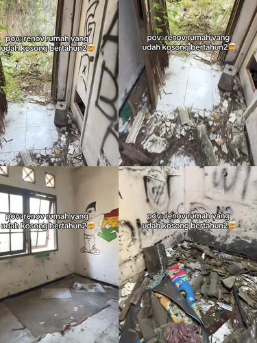 Wanita ini mengunggah video tranformasi sebelum dan sesudah renovasi rumah kosong bertahun-tahun. Hasilnya menjadi estetis bikin kagum.