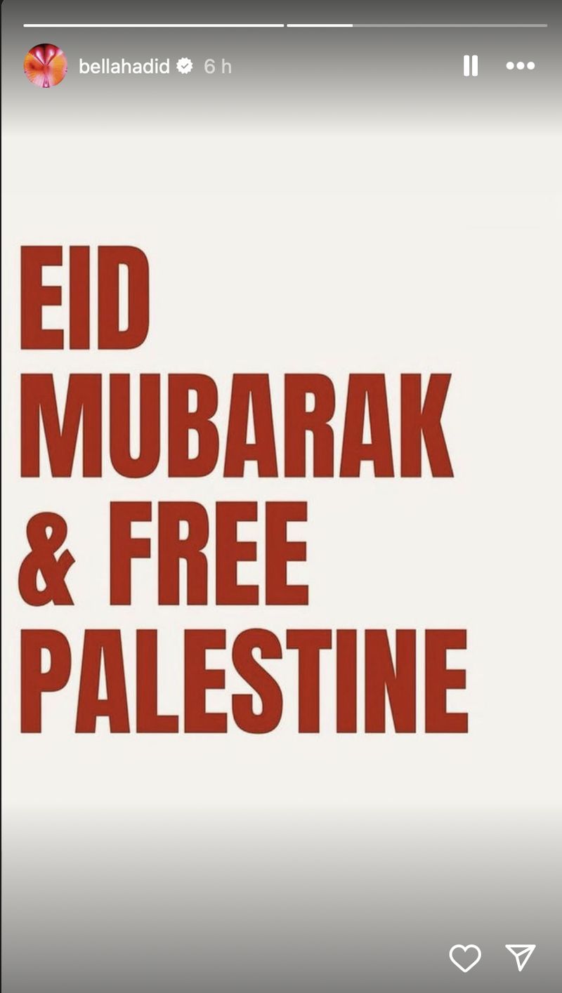 Bella Hadid Ucapkan Selamat Idul Adha