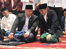 Gaya AHY Salat Id di Istiqlal