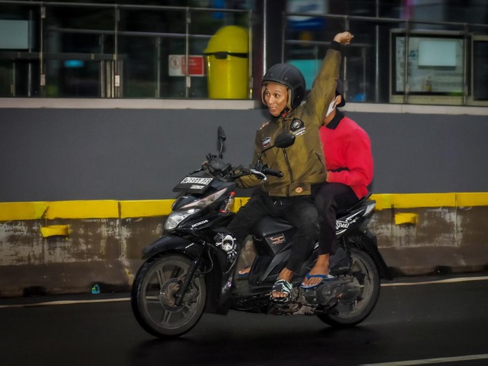 Jambret di CFD Jl Jenderal Sudirman-MH Thamrin, Jakarta, 16 Juni 2024. (Fotografer: Roni Asnan)