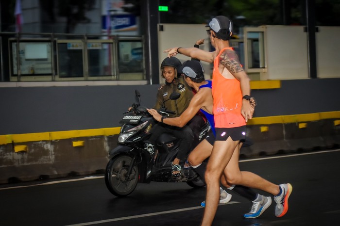 Jambet di CFD Jl Jenderal Sudirman-MH Thamrin, Jakarta, 16 Juni 2024. (Fotografer: Roni Asnan)