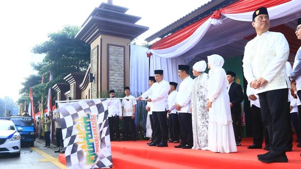 Momen perayaan Idul Adha di Mabes Polri, Senin (17/6/2024).