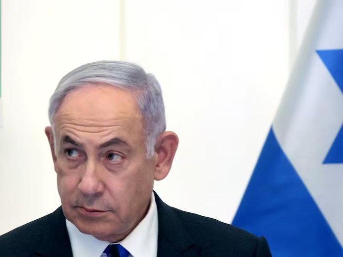 Israeli Prime Minister Benjamin Netanyahu attends a cabinet meeting at the Bible Lands Museum in Jerusalem on June 5, 2024. GIL COHEN-MAGEN/Pool via REUTERS Purchase Licensing Rights, opens new tab