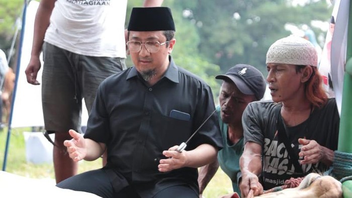 Ustaz Yusuf Mansur momen bersyukur di Idul Adha tahun ini.