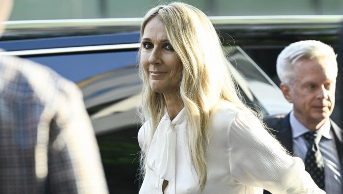 Celine Dion, right, and son René-Charles Angélil attend the Amazon MGM Studios special screening of 