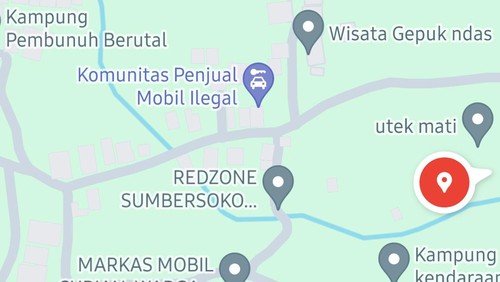 Tag bernuansa negatif bermunculan di Google Maps Desa Sumbersoko, Sukolilo, Pati.