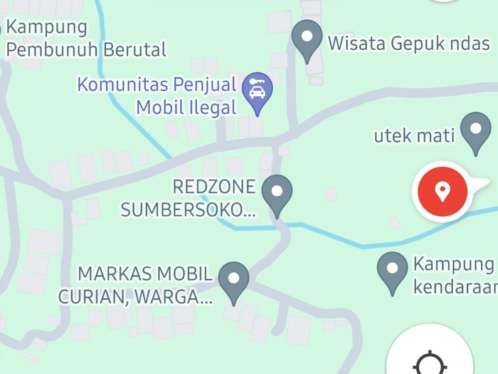 Tag bernuansa negatif bermunculan di Google Maps Desa Sumbersoko, Sukolilo, Pati.