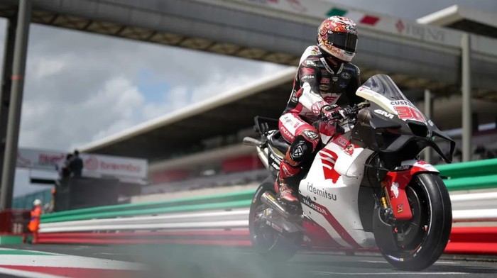 Takaaki Nakagami di MotoGP 2024.