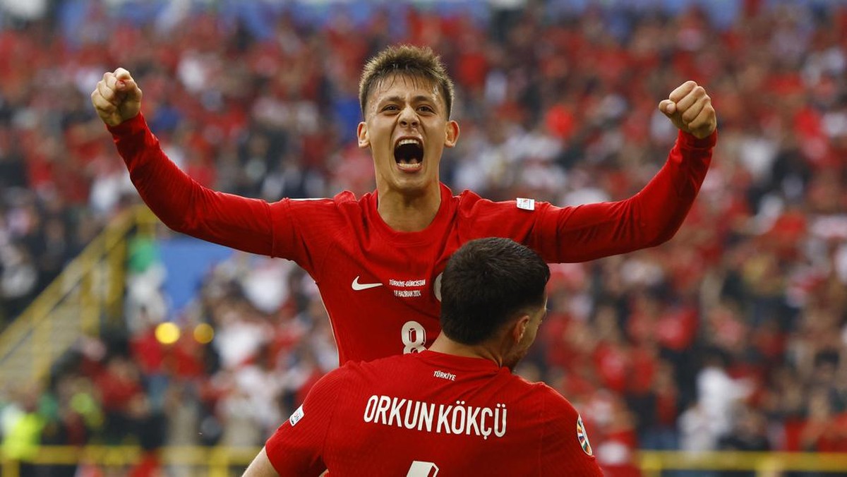 Arda Guler bikin gol, samai catatan Cristiano Ronaldo (REUTERS/Piroschka Van De Wouw)
