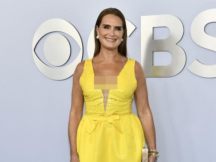 NEW YORK, NY - JUNE 16: Brooke Shields arrives at the 77th Annual Tony Awards on June 16, 2024 in New York City.  (Photo by Patricia Schlein/Star Max/GC Images)