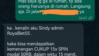 Kena gocek admin judol, ahelah. Foto: X/__karafuru