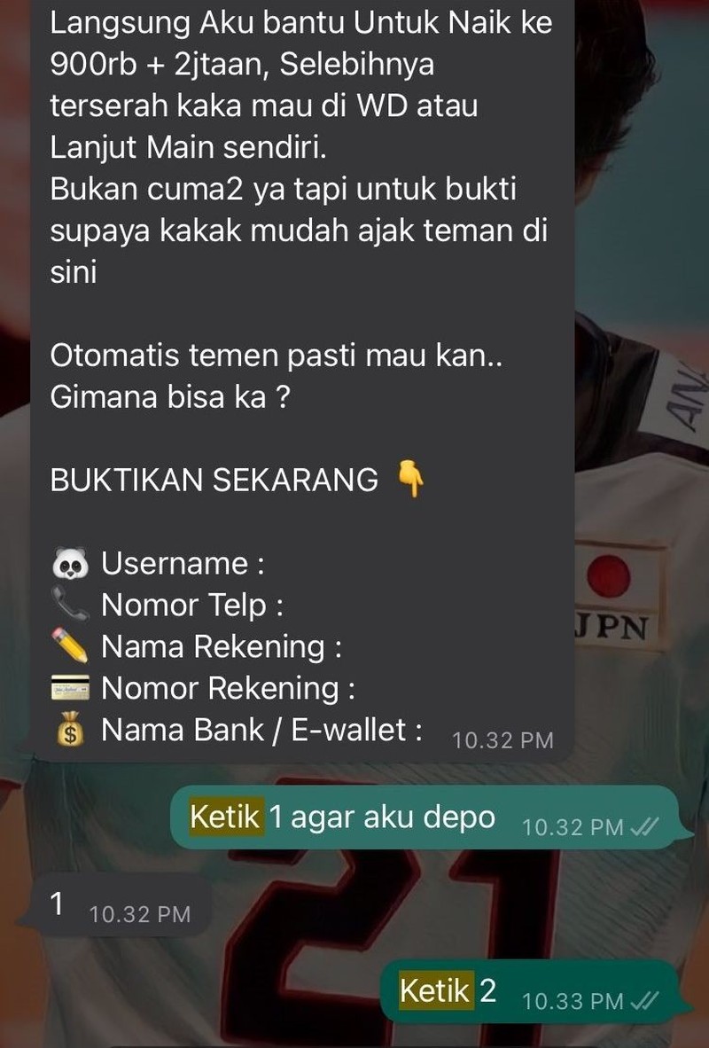 Ada saja tipu muslihat yang dilancarkan admin judi online biar memikat orang. Jangan sampai tergiur, judi cuma nambah masalah hidup.