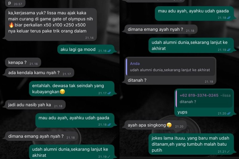 Ada saja tipu muslihat yang dilancarkan admin judi online biar memikat orang. Jangan sampai tergiur, judi cuma nambah masalah hidup.