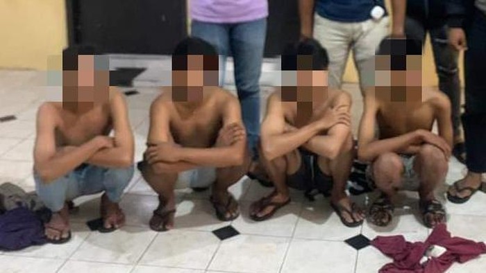 Empat gangster di Sidoarjo yang ditangkap