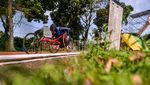 Gigihnya Atlet Balap Kursi Roda Latihan untuk Peparnas 2024