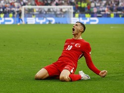 Pada pertandingan di BVB Dortmund Stadium, Selasa (18/6/2024) malam WIB, Turki unggul lebih dulu lewat gol Mert Muldur. REUTERS/Wolfgang Rattay.  